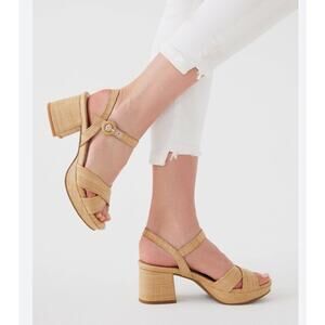 Anne Klein Women's Peltz Dress Platform Sandal in Raffia Size 11 KD